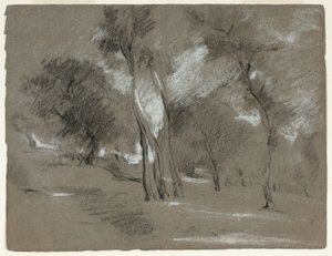 Paisagem com árvores de Jean Baptiste Carpeaux