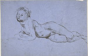Rapaz jovem reclinado de Jean Baptiste Carpeaux