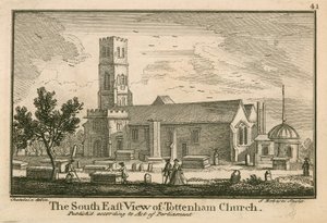 A, sul, leste, vista, de, igreja tottenham, londres