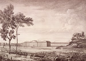 Vista do Hospital de Londres em Whitechapel Road, 1753