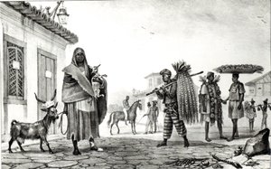 Casa para alugar, cavalo e cabra para venda, de &39;pitoresca e histórica viagem no Brasil&39;, de Jean Baptiste Debret