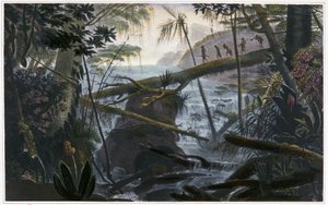 Índios que atravessam o rio Parahiba de Jean Baptiste Debret