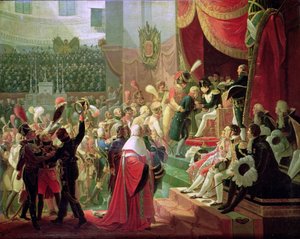 A Primeira Distribuição de Cruzes da Legião de Honra na Igreja dos Inválidos, 14 de julho de 1804, 1812 de Jean Baptiste Debret