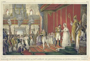 O Casamento de Amelie de Leuchtenberg (Amelie de Leuchtenberg) de Jean Baptiste Debret