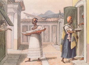 Viajantes de viagem no Rio de Janeiro em 1827, da &39;Viagem Pitoresca e Histórica no Brasil&39;, 1839 de Jean Baptiste Debret