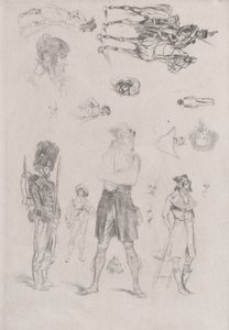 Folha de esboços Folha de esboços, 1868. de Jean-Baptiste Edouard Detaille