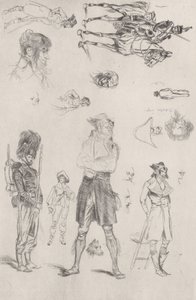 Folha de esboços Folha de esboços, 1868. de Jean-Baptiste Edouard Detaille