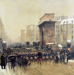 O Regimento Passando, 1875 de Jean-Baptiste Edouard Detaille
