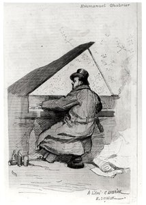 Alexis Emmanuel Chabrier (1841-94) ao piano, gravado por Florian (ver também 165875) de Jean Baptiste Edouard after Detaille