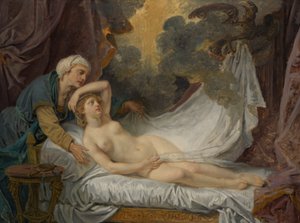 Aegina Visitado por Júpiter, ca. 1767-69. de Jean Baptiste Greuze
