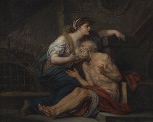 Simon and Pero, Roman Charity, c.1767 (óleo sobre tela) de Jean Baptiste Greuze