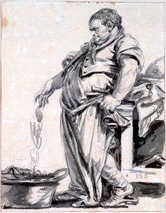 O açougueiro, c1745-1805 de Jean Baptiste Greuze