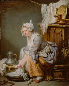 Lavadeira La Blanchisseuse, 1761 de Jean Baptiste Greuze
