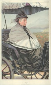 Rainha Victoria, A Cimiez, promenade matinale, 17 de junho de 1897, desenho animado da Vanity Fair