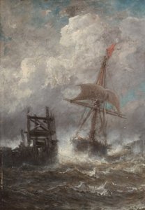 Seascape com navio, 1870