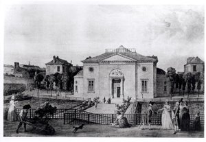 O Grande Anfiteatro do Jardin des Plantes em Paris, em 1794, do "Museu de História Natural há um século" de ET Hamy, publicado por Ernest Leroux em 1896