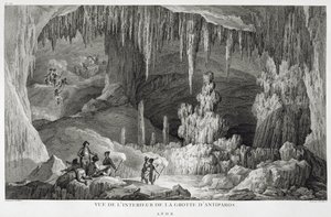 Vista do Interior da Gruta de Antiparos, gravada por Jean Baptiste Tillard (1740-1813)