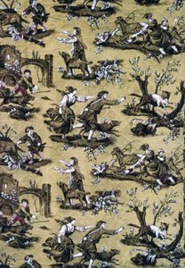Au Loup! (Tecido de Mobiliário) de Jean Baptiste Huet