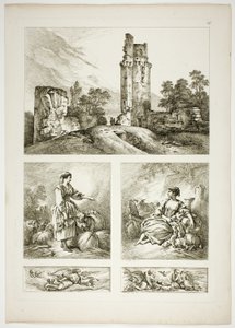 Placa Dezesseis de 38 de Oeuvres de J. B. Huet de Jean Baptiste Huet