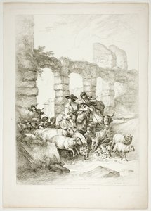 Placa doze de 38 de Oeuvres de J. B. Huet de Jean Baptiste Huet