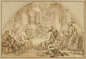 Estudo para a última ceia de Jean Baptiste Huet