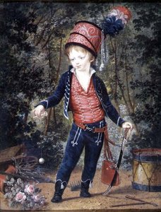 Napoleão François José Carlos Bonaparte, Duque de Reichstadt (1811-1832) filho do imperador Napoleão I, c.1814 (wc de marfim) de Jean Baptiste Isabey