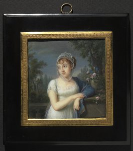 Retrato de uma mulher perto de uma balaustrada, 1804.