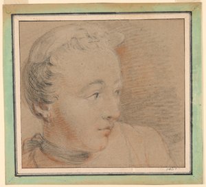 Retrato de uma mulher de Jean Baptiste Joseph Pater