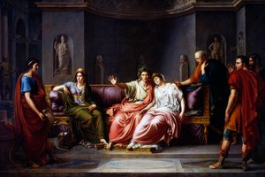 Virgil lendo o sexto canto de Aeneid