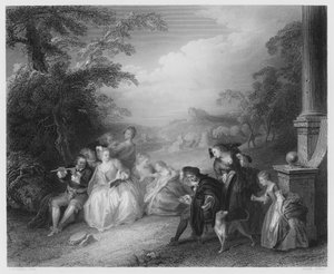 O flautista de Jean Baptiste Joseph after Pater