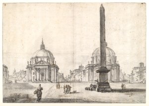 Piazza del Popolo, Roma de Jean Baptiste Lallemand