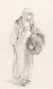Mulher russa com um regalo de pele, entre 1758 e 1761