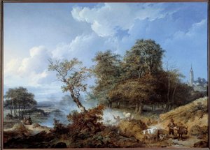 Paisagem anímica. Pintura de Jean Baptiste Leprince (1734-1781)