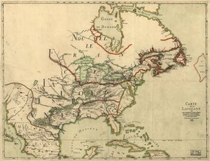 Mapa da Louisiana de Franquelin. LOC 2001620469