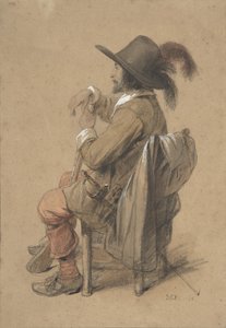 Cavalier sentado, meados do século XIX.