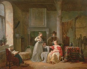 Uma cena de berçário de Jean Baptiste Mallet