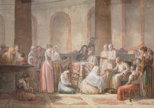 A Distribuição dos Rosários, 1793. de Jean Baptiste Mallet