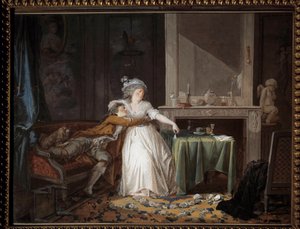O copo partido. Pintura de Jean Baptiste Mallet (1759-1835)