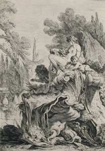 Fonte com uma náiade sentada em uma concha de Jean Baptiste Marie Pierre