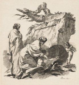 Descanse na fuga para o Egito de Jean Baptiste Marie Pierre
