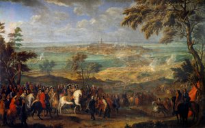 Guerra da Liga de Augsburg (1689-1697): "Captura da cidade de Mons por Luís XIV (1638-1715) em 9/04/1691" Pintura de Jean Baptiste Martin o Ancião (1659-1735) Sol. 2,6x3,2 m