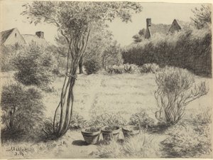 Jardim ensolarado de Jean Baptiste Millet