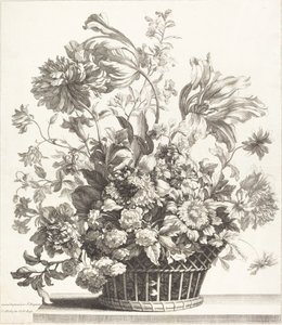 Uma cesta de flores da primavera de Jean Baptiste Monnoyer