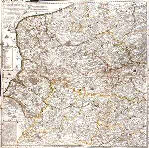 Mapa de Artois (França) e Flanders (Bélgica, Holanda) (Gravura de Jean Baptiste Nolin