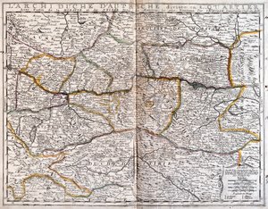 Mapa da Áustria (Gravura de Jean Baptiste Nolin