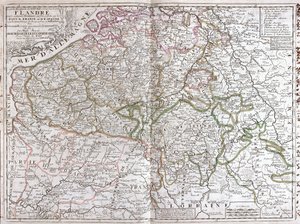 Mapa da Bélgica (Gravura de Jean Baptiste Nolin
