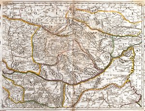 Mapa da Moravia Wallachia (República Checa) (Gravura de Jean Baptiste Nolin