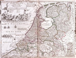 Mapa da Holanda (Gravura de Jean Baptiste Nolin
