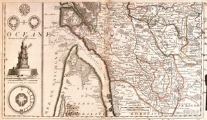 Mapa da Aquitânia (França) (Gravura de Jean Baptiste Nolin