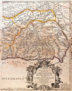 Mapa da Província de Granada (Espanha) (Gravura de Jean Baptiste Nolin